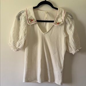 Anthropologie embroidered top